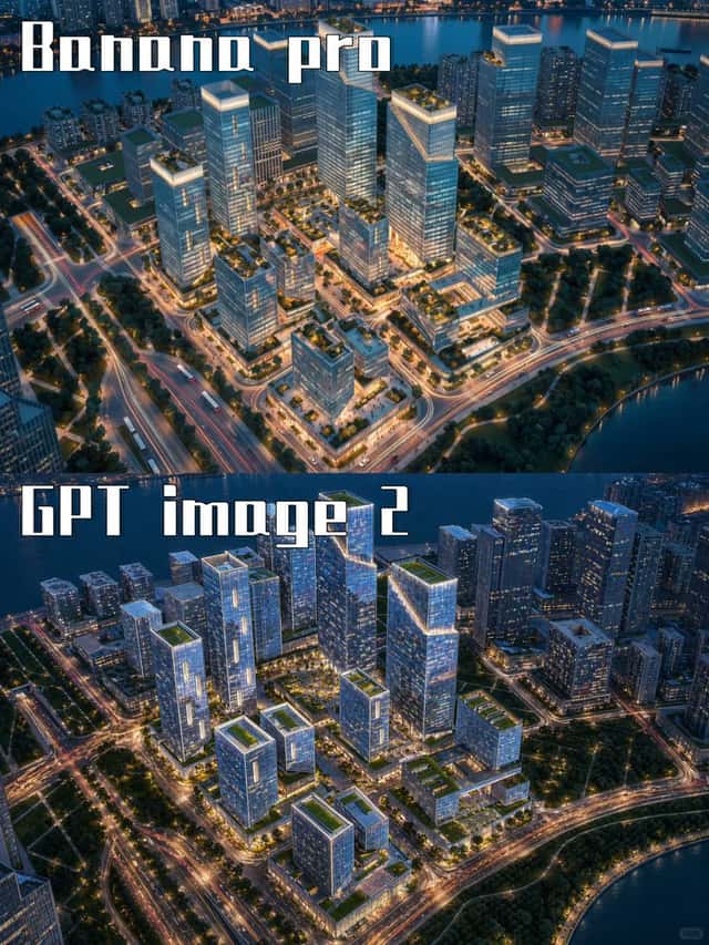 AI City Rendering Comparison Poster preview