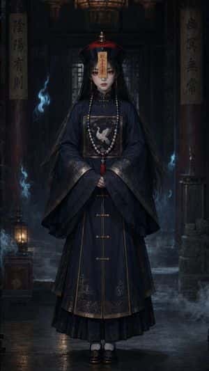 Dark Jiangshi Temple Portrait preview