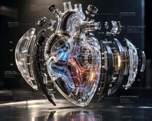 Exploded Transparent Artificial Heart preview