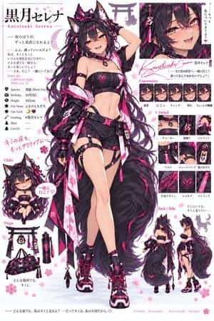 Dark Fox Dark Skinned Girl Character preview