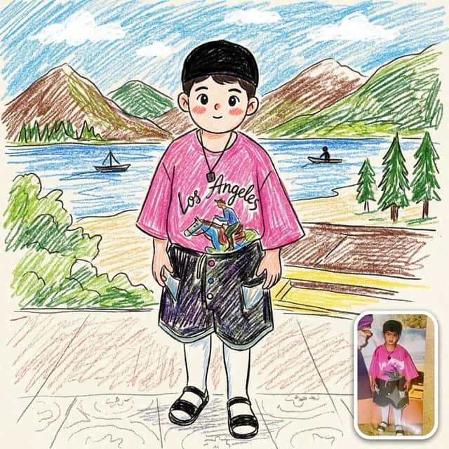 Photo to Crayon Drawing preview