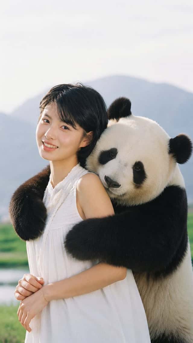 Wholesome Panda Hug Character Transformation preview
