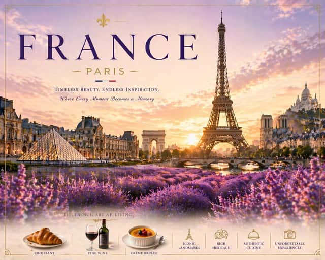 Romantic Paris Travel Poster preview
