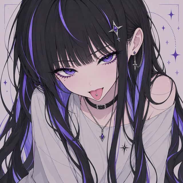 Censored Gothic Anime Girl Portrait preview