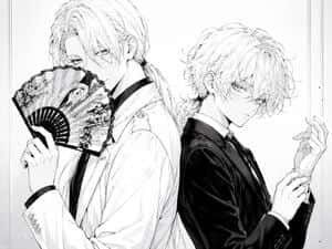 Monochrome Gothic Twin Portrait preview