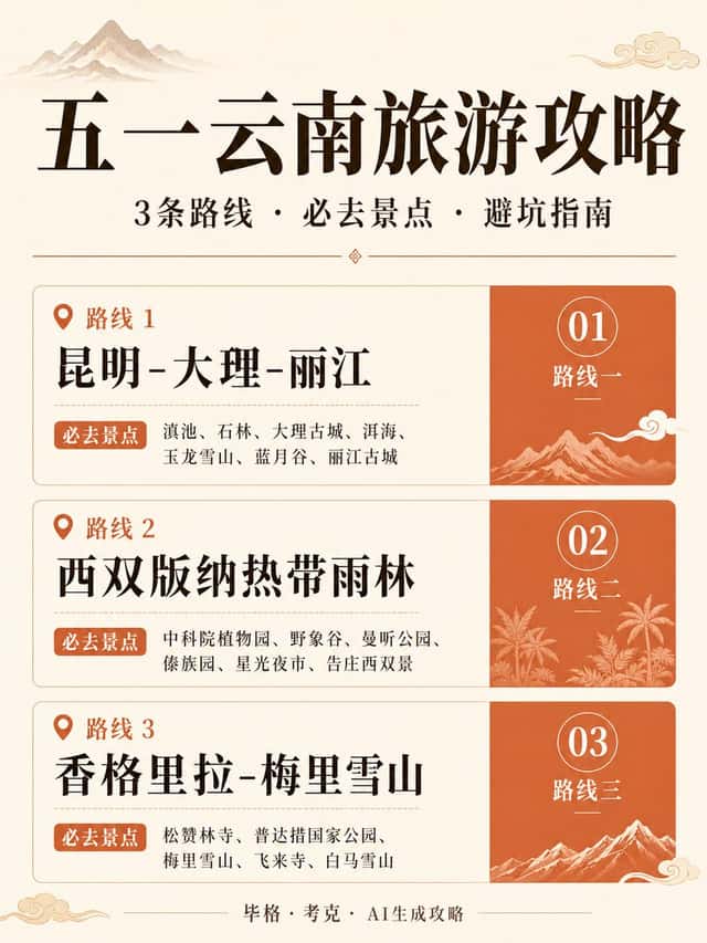 Chinese Yunnan Travel Guide Poster preview