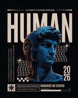 Retro-Futurist Human Cyborg Poster preview
