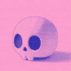 Dithered Pink Skull Pixel Art preview