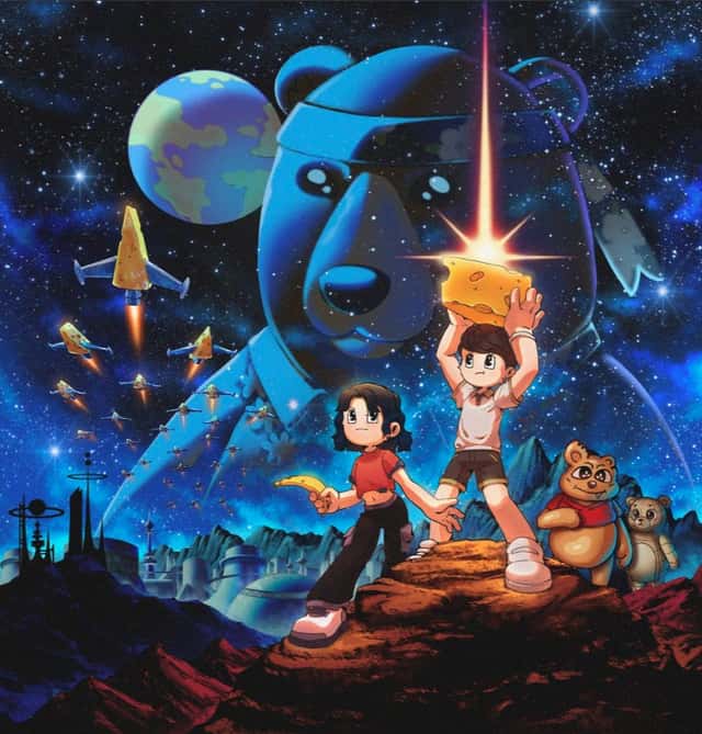 Retro Anime Space Adventure Poster preview