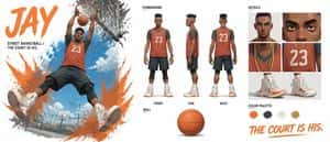 Basketball Character Bible Sheet preview