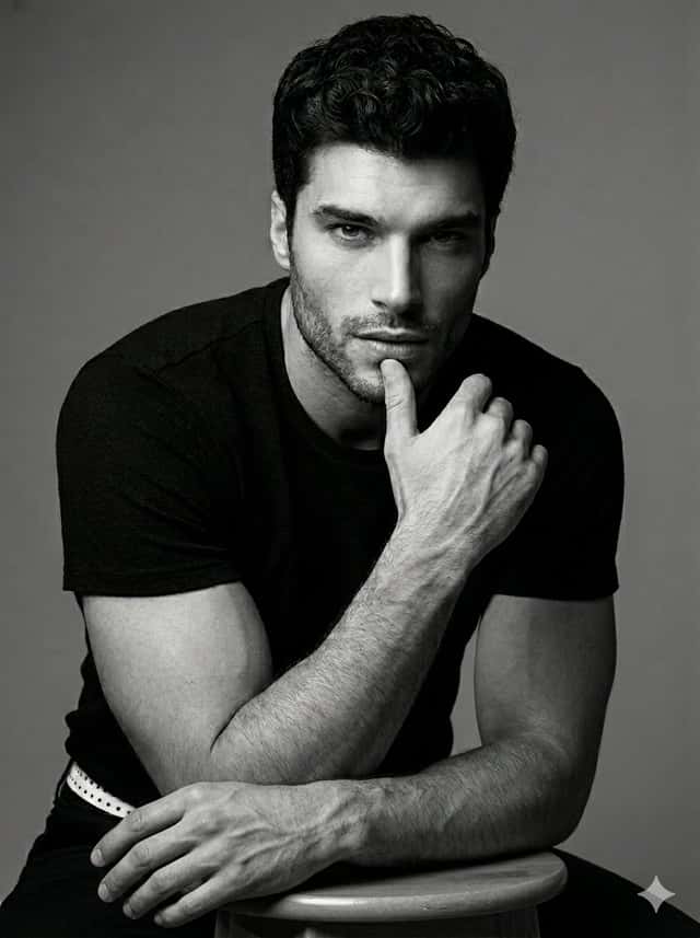 Black and White Male Studio Portrait preview