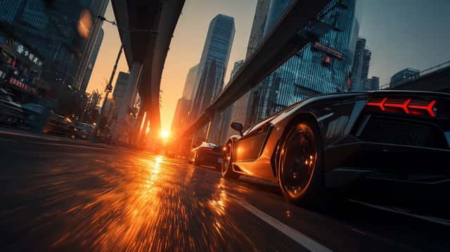 Cinematic Shanghai Megacity Sunset preview