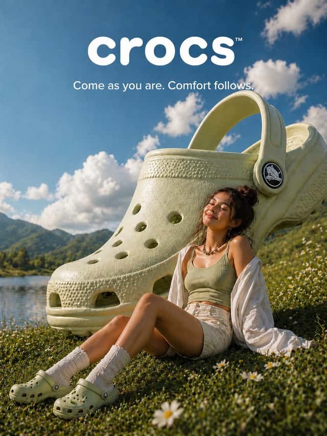 Surreal Crocs Summer Ad Poster preview