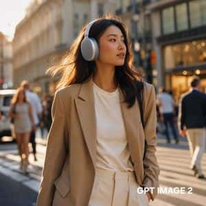 Cinematic lifestyle commercial photo of a woman preview