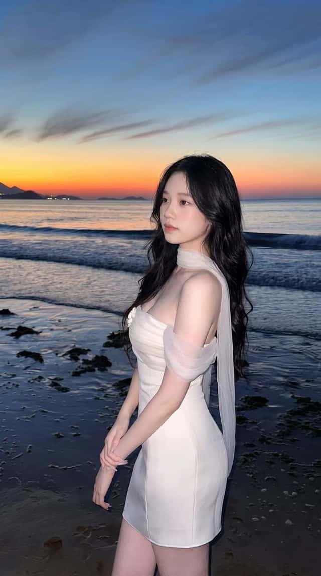 East Asian Woman Beach Portrait preview