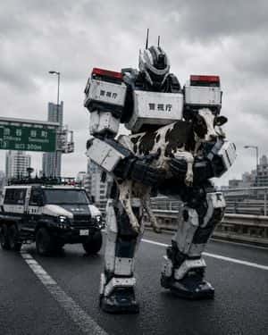 Tokyo Police Robot Rescuing Cow preview