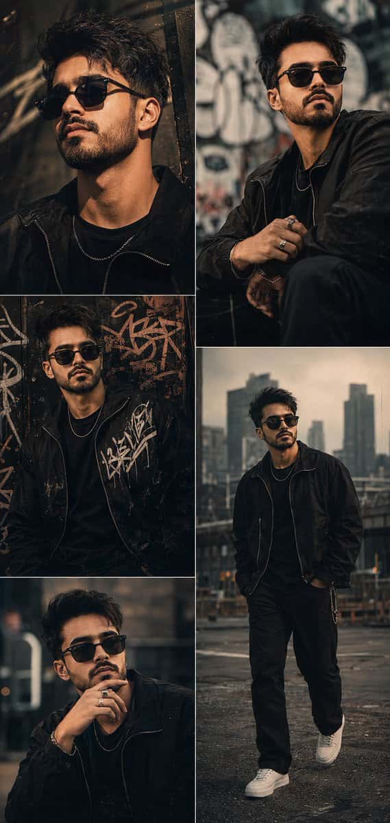 Cinematic Male Editorial Collage preview