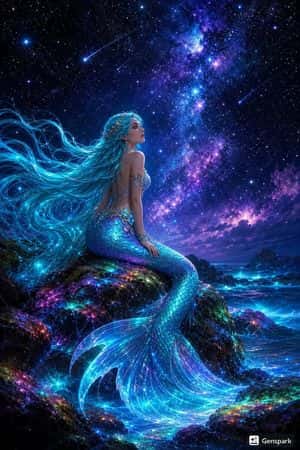 Starry Night Mermaid on Rainbow Reef preview