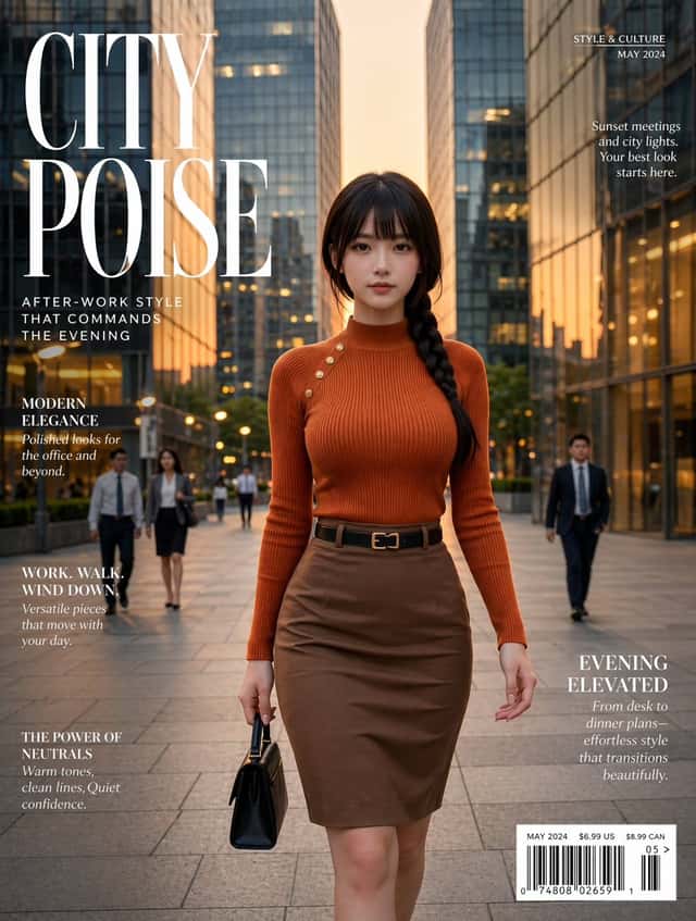 Elegant City Fashion Magazine Cover preview