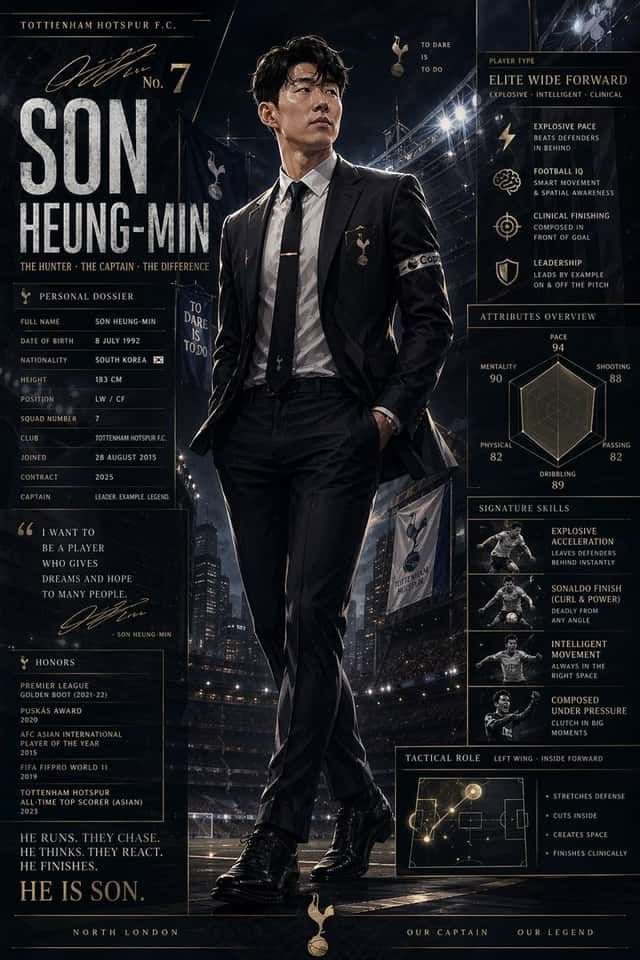 Luxury Football Captain Infographic Poster preview