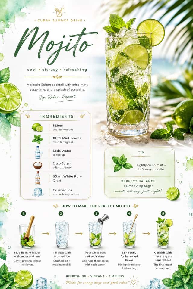Modern Mojito Recipe Card preview