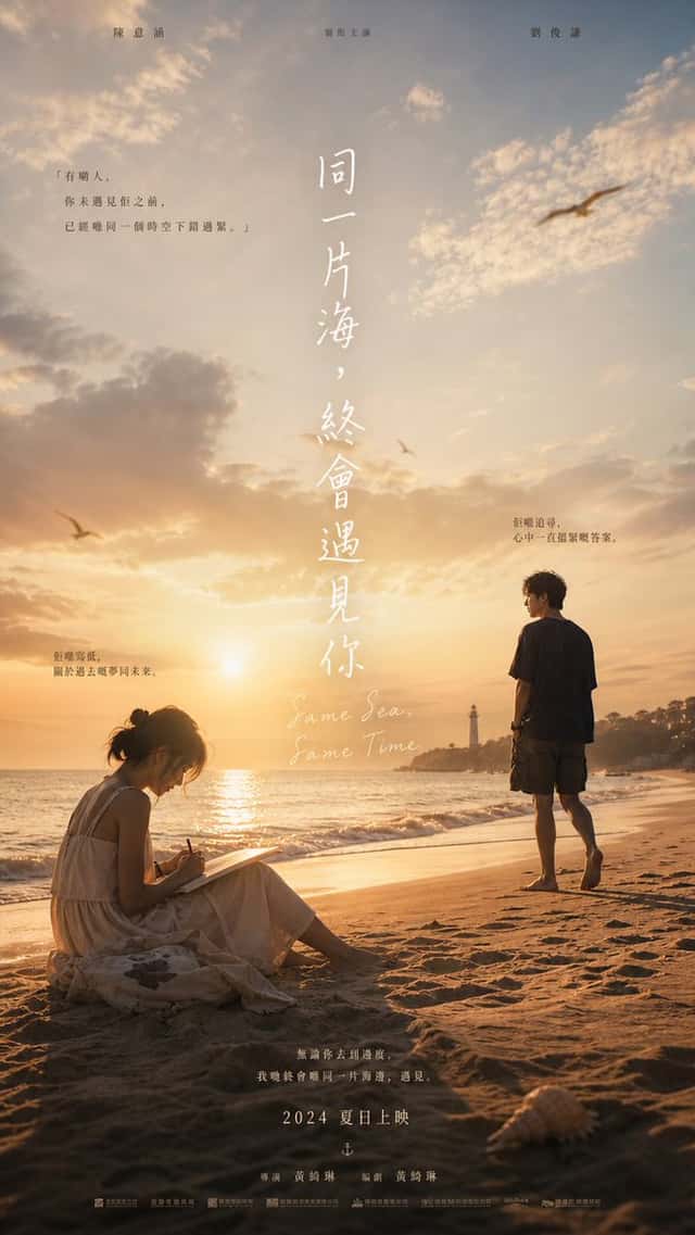 Romantic Sunset Beach Movie Poster preview