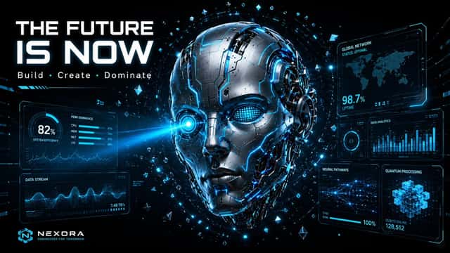 Futuristic Robot Tech Poster preview