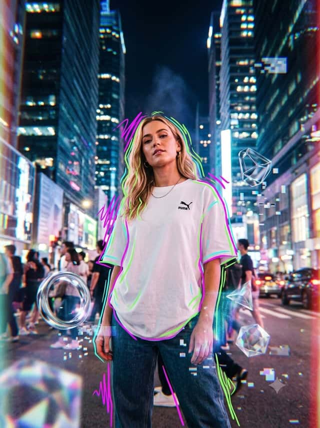Cyberpunk Urban Fashion Portrait preview