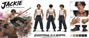 Cinematic Martial Artist Character Bible preview