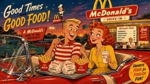 Mid-century McDonald's Drive-In Cartoon preview