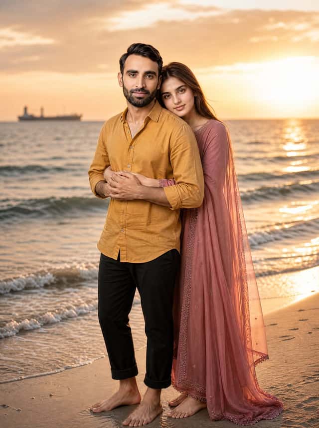 Romantic Beach Sunset Couple preview