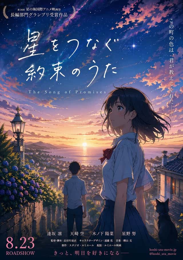 Anime Sunset Film Poster preview