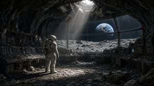 Astronaut in Abandoned Lunar Base preview