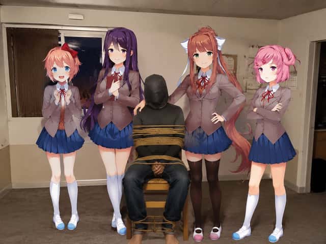 Strange Doki Doki Literature Club Scene preview