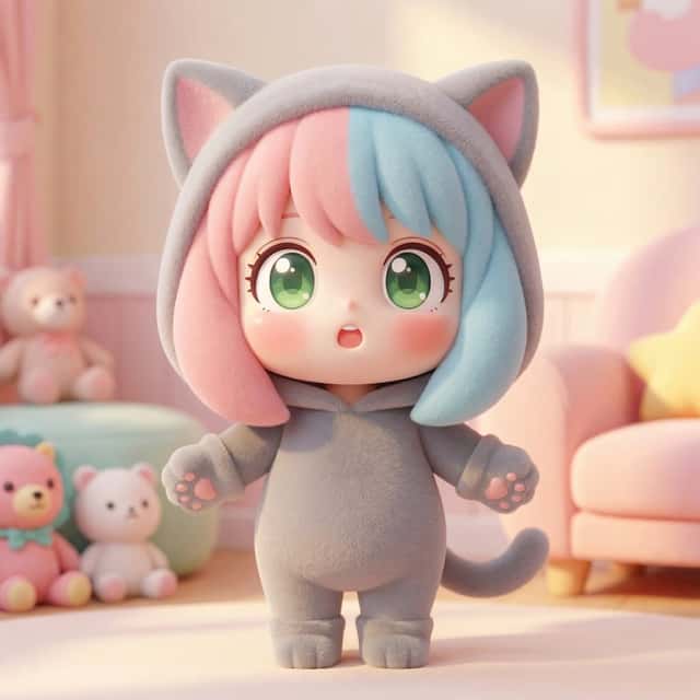 Chibi Fight in a Modern Living Room preview