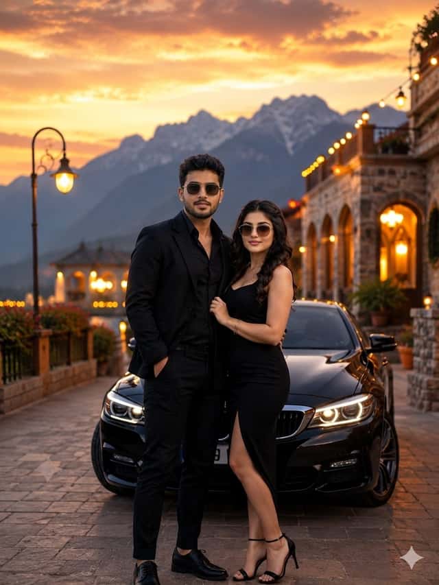 Fashion Photography Couple with Luxury Car preview