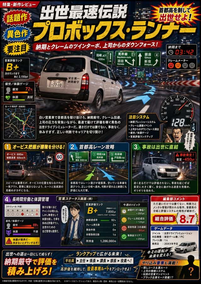 Fictional Japanese Driving Game Magazine Page preview
