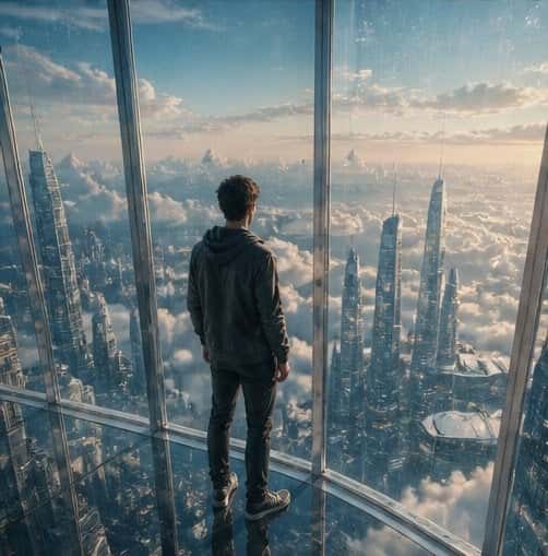 Futuristic Glass Skyscraper City preview