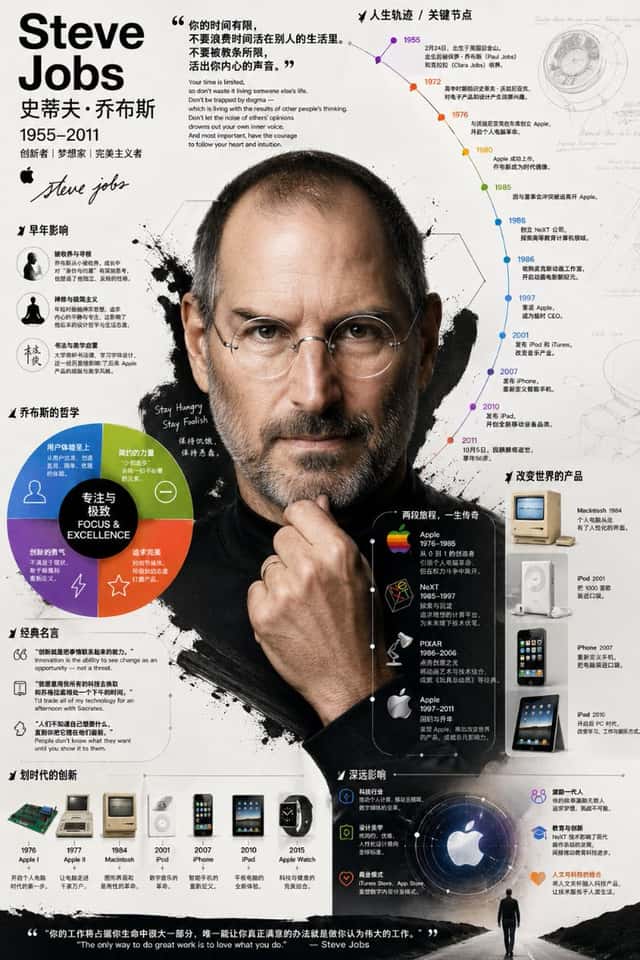 Detailed Biographical Infographic Poster preview