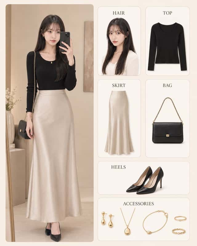 Korean Style Fashion Outfit Infographic preview