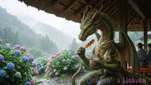 Rainy Dragon Family Eating Dango preview