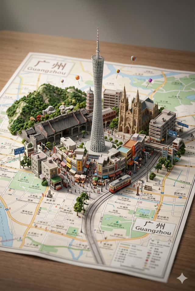 Nano Banana Pro Prompt: 3D City Diorama Map (Reference) preview