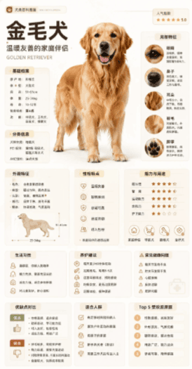 Golden Retriever Encyclopedia Card preview