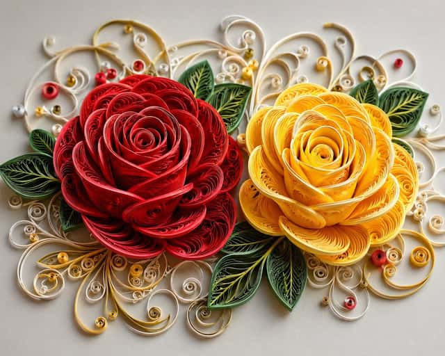 3D Paper Quilling Floral Art preview