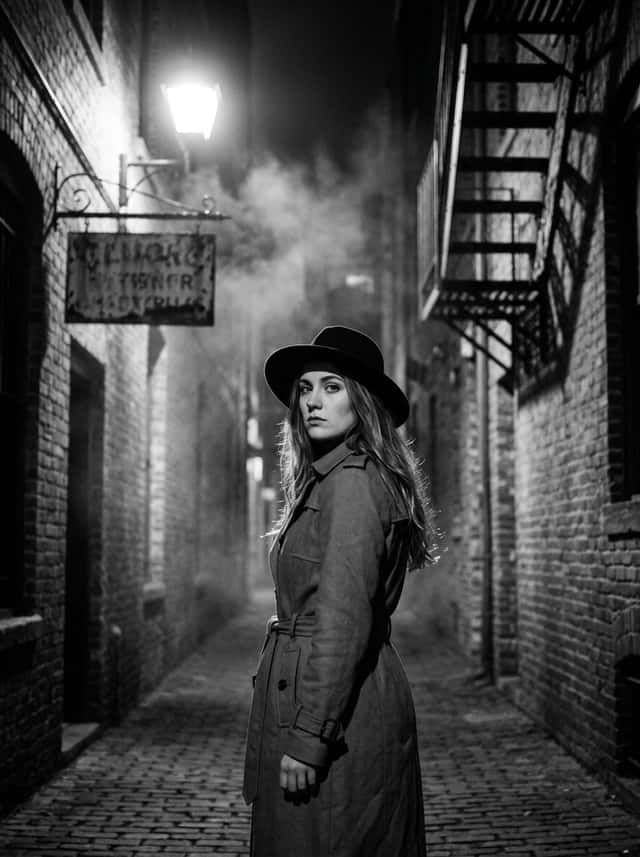 Noir Alleyway Cinematic Portrait preview