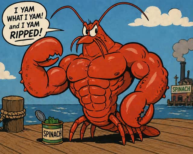 Muscle Lobster Spinach Comic preview