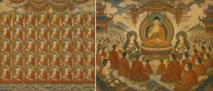 Buddhist Mural Composition Diptych preview