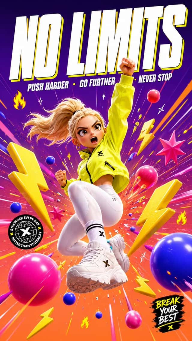 3D Cartoon Sports Poster preview