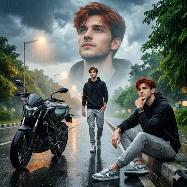 Cinematic Rainy Day Portrait Collage preview