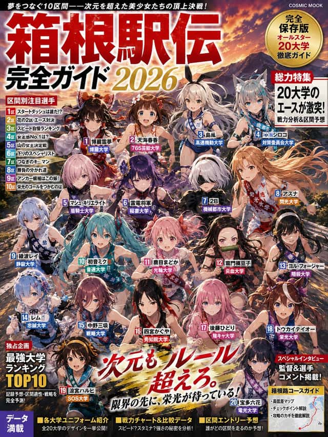 Anime Hakone Ekiden Magazine Cover preview